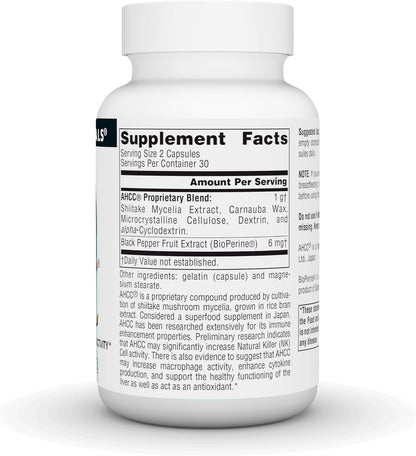 Source Naturals AHCC con Bioperine – 500 mg – 60 Cápsulas – Image 3