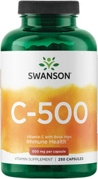 Swanson Vitamina C 500 mg con Rosa Mosqueta, 250 cápsulas