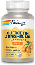 SOLARAY Quercetin con Bromelina y Vitamina C Comprimidos Masticables - 90 Comprimidos