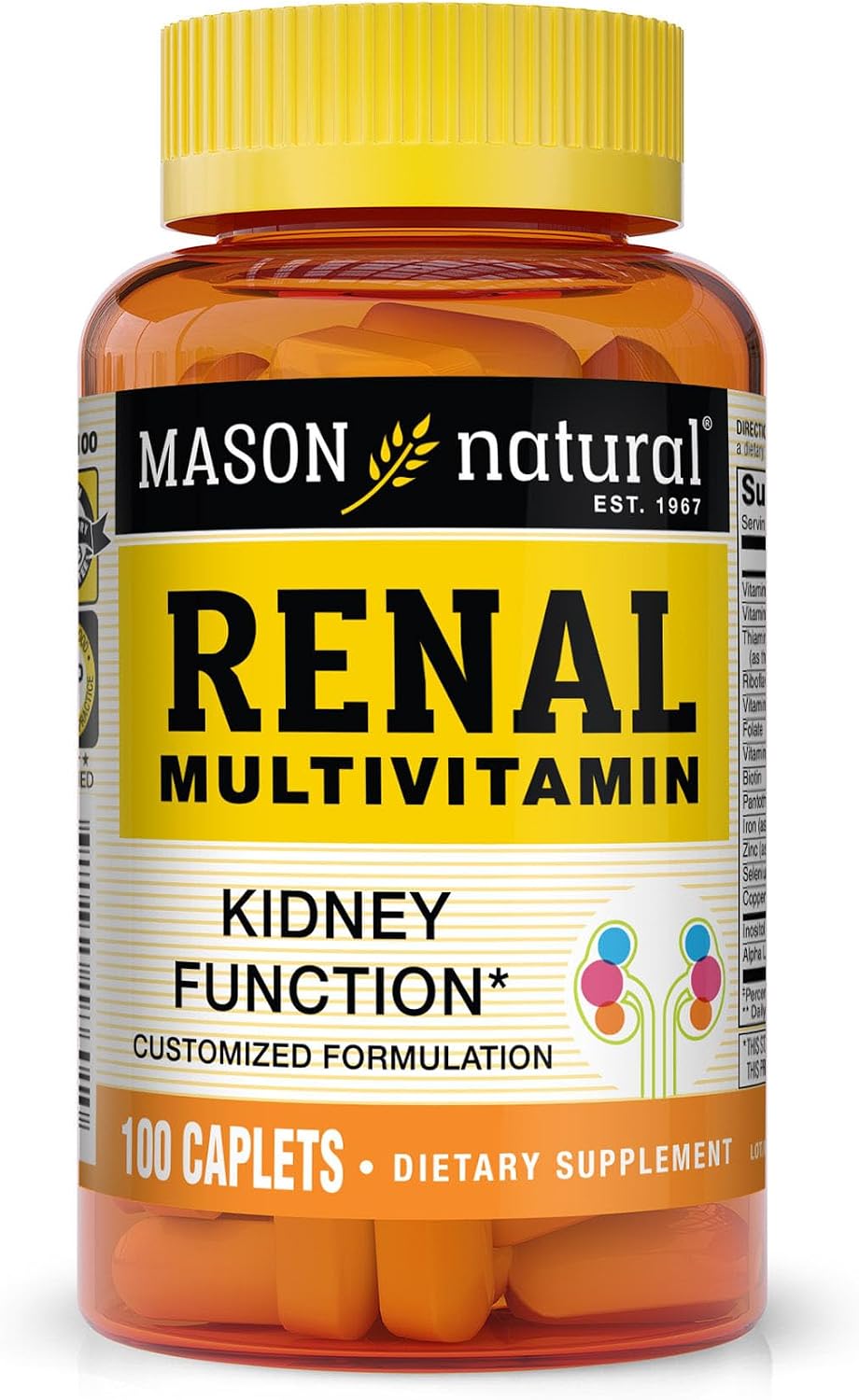 MASON NATURAL Multivitamínico Renal con ALA y Vitaminas B - 100 Comprimidos