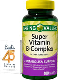 Spring Valley Super B Complex 100 Comprimidos + Guía Digital Lual's Diabetes Decoded