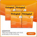 Vivioptal Multi, 90 Cápsulas Blandas (Suministro para 1 Año), Multivitamínico y Multimineral, Sin Gluten, Fórmula Alemana
