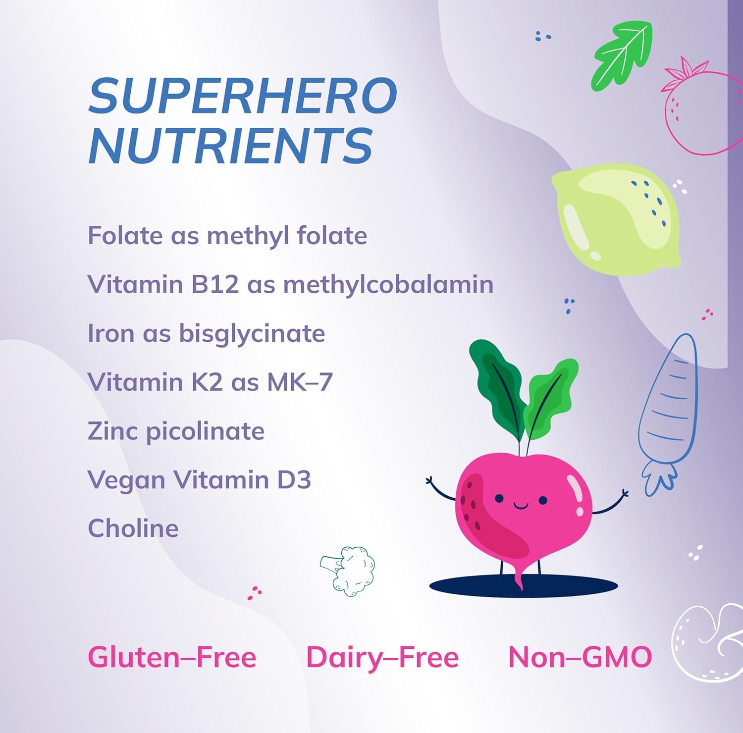 Super Mini-Multi - Multivitamínico infantil con metilfolato y vitamina B12 (120 cápsulas)