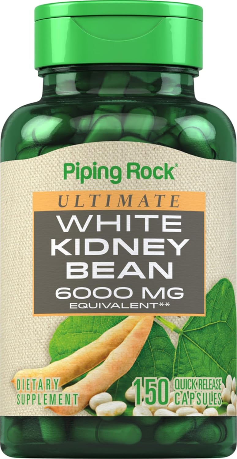Extracto de Judía Blanca de Piping Rock | 150 Cápsulas | Suplemento Sin Gluten y No-GMO