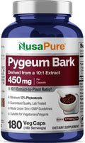 NusaPure Pygeum Bark Cápsulas, 450 mg, 180 Cápsulas Vegetales (No-GMO, Vegano)
