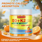 Gominolas de Vitamina D3 y K2 (MK-7) | 5000 UI D3 + 100 mcg K2 | 90 unidades