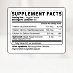 Vitamina D3 K2 con Calcio - 5000 UI + 100 mcg MK7, 60 Cápsulas - Orgaboom