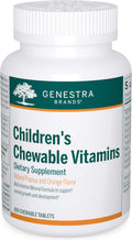 Genestra Brands Vitaminas Masticables para Niños | Suplemento de Vitaminas y Minerales | 100 Comprimidos | Sabor Natural a Papaya y Naranja