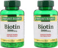 Nature's Bounty Biotina 5000 mcg, 150 Cápsulas Blandas (Paquete de 2)