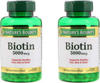 Nature's Bounty Biotina 5000 mcg, 150 Cápsulas Blandas (Paquete de 2)