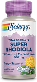 Solaray Super Rhodiola Root Extract 500 mg - 60 Cápsulas Vegetales