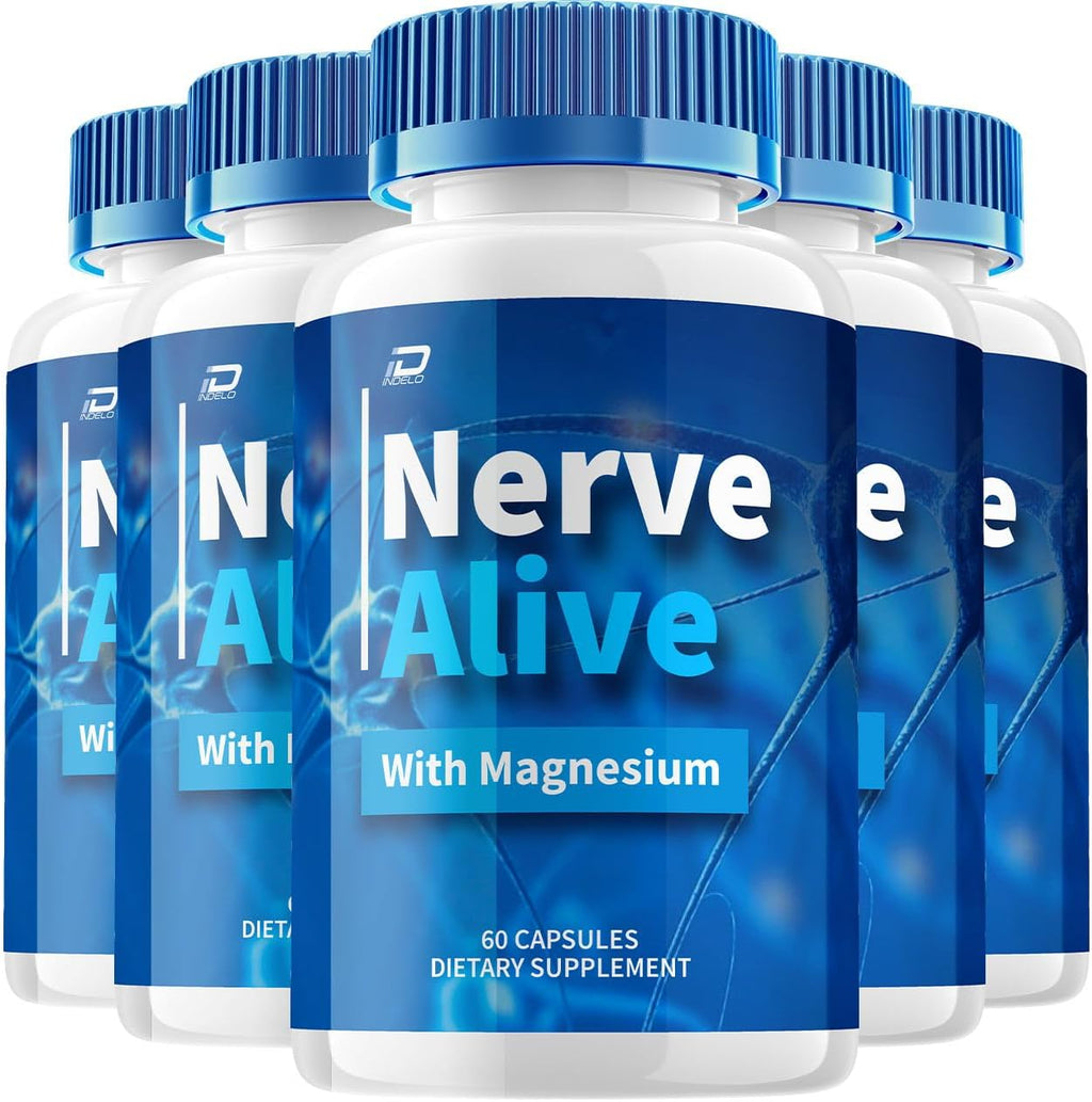 Nerve Alive Cápsulas – Suplemento Avanzado NerveAlive, Fórmula Natural, Máxima Potencia (5 Paquetes - 300 Cápsulas)