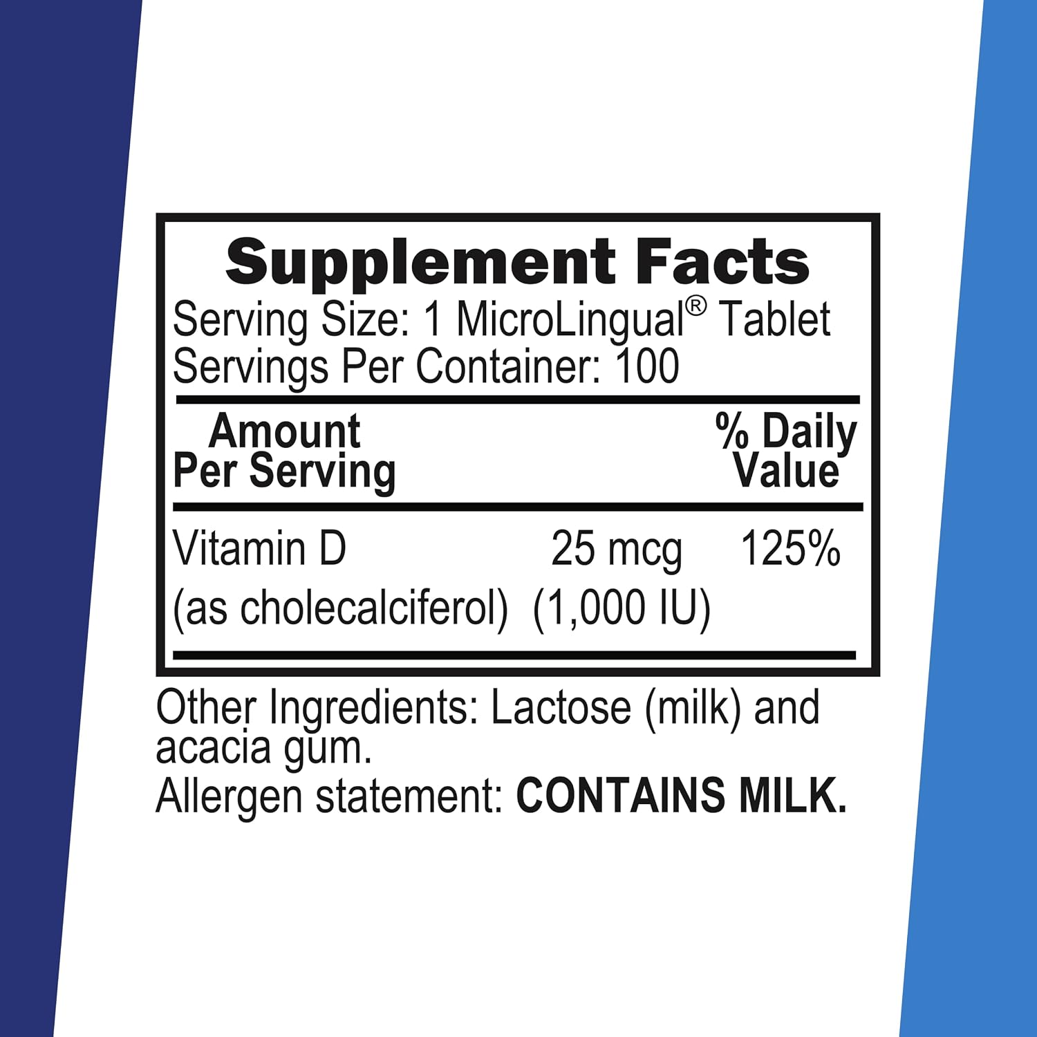 Superior Source Vitamina D3 1000 UI - 100 Comprimidos Sublinguales