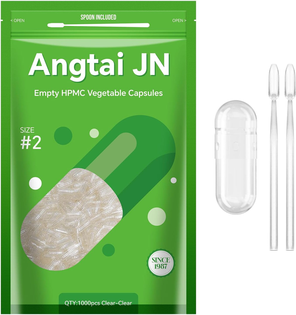 Cápsulas Veganas Vacías Tamaño 2 (500 uds) - Transparentes, Sin Gluten, No GMO, Certificado Halal - Kit de Llenado con 2 – Image 10