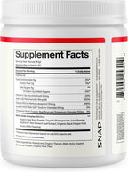 Snap Supplements Remolacha Orgánica en Polvo - Potenciador de Óxido Nítrico con Granada y Espinaca Roja - Sin Cafeína - 30 Servicios