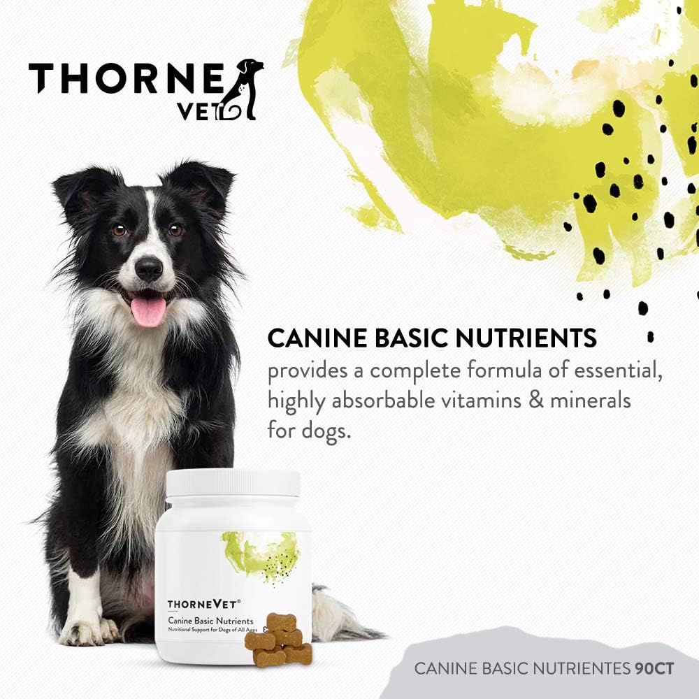 ThorneVET Canine Basic Nutrients – Suplemento Multivitamínico para Perros, 90 Masticables Blandos