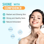 Gominolas de Biotina con Colágeno, para Cabello, Piel y Uñas - Sabor Arándano, Sin Azúcar, 60 unidades