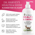 Health & Shine Aceite de Pescado de Alaska para Perros - Apoya Corazón, Cerebro y Ojos (473 ml)
