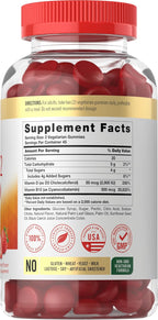 Carlyle Vitamina D3 + B12 Complex Gominolas | 90 uds | Vegetariano, No GMO, Sin Gluten | Sabor Fresa