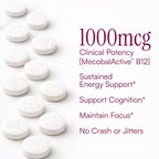 B-12 Energy Berry Lemonade Melt - Methylcobalamin, B6, D3, Folic Acid & Biotin - 30 Orally Dissolving Tablets