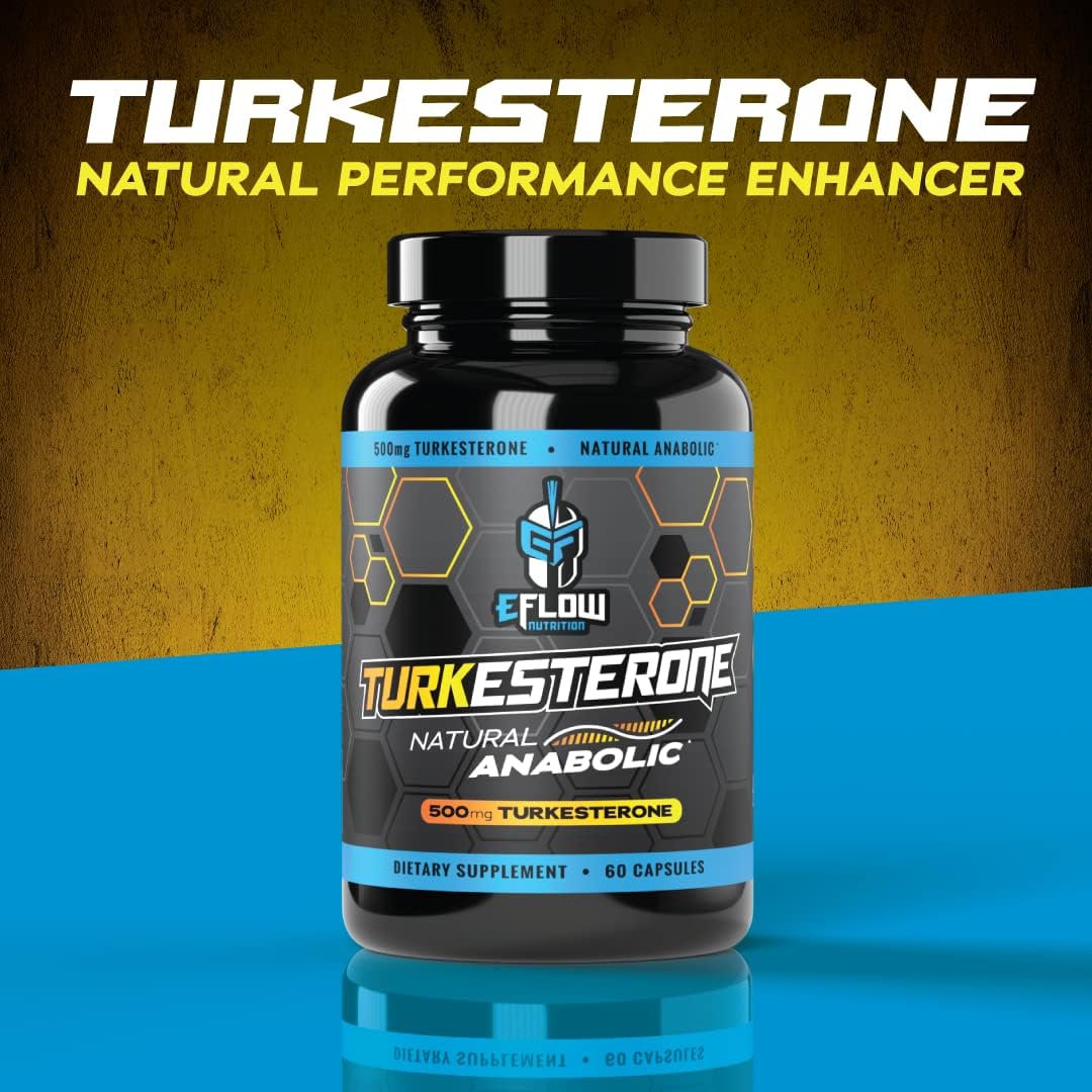 eFlow Nutrition Turkesterone - Suplemento Deportivo de Alta Absorción 60 Cápsulas