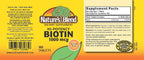 Nature's Blend Biotina Alta Potencia 1000 mcg, 100 Comprimidos