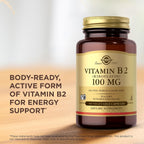 Solgar Vitamina B2 (Riboflavina) 100mg - 100 Cápsulas Vegetales