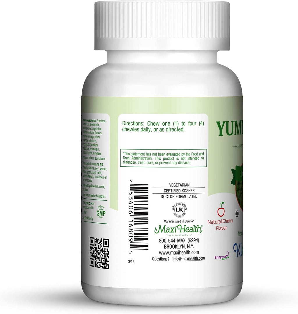 Maxi Health Vitamina C 250 mg Comprimidos Masticables con Zinc y Bioflavonoides, Sabor Cereza – 90 Comprimidos