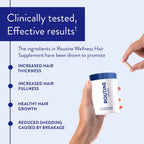 Routine Wellness Suplemento para el Crecimiento del Cabello con Biotina, 120 Cápsulas (Pack de 2)