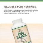 Irish Sea Moss Cápsulas, 180 cápsulas, 1.200 mg por porción - Double Wood Supplements
