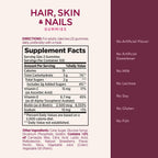 Nature's Bounty Gominolas para Cabello, Piel y Uñas con Biotina 2500 mcg, Sabor Fresa, 200 unidades