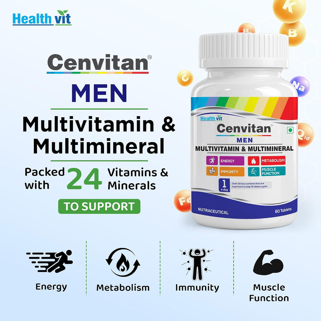 Healthvit Cenvitan Men Multivitaminas y Multiminerales - 60 Comprimidos