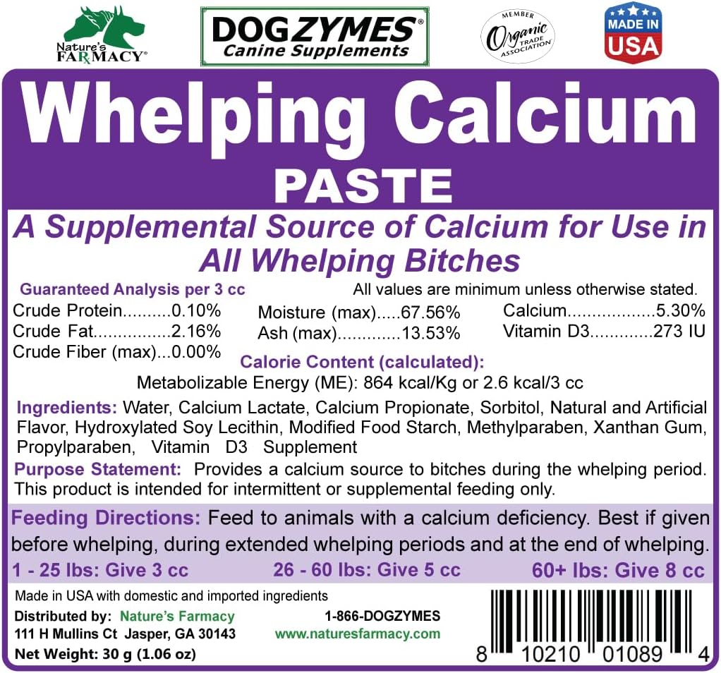 Pasta de Calcio para Perras en Lactancia con Vitamina D3 - Dogzymes