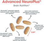 Advanced NeuroPlus de Allergy Research Group - Fórmula Nootrópica con Extracto de Menta, Melena de León y Citicolina - 90 Comprimidos