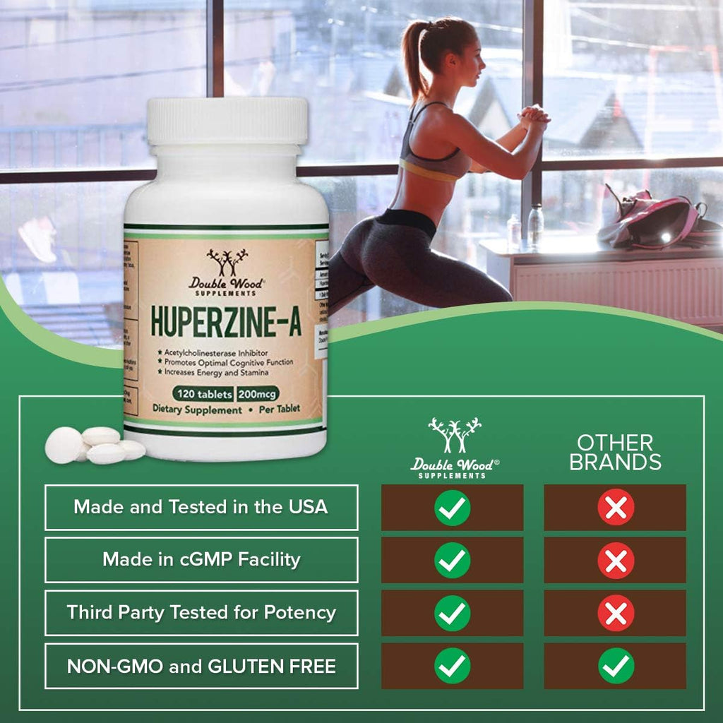 Huperzina A 200 mcg, 120 Comprimidos - Suplemento Cognitivo