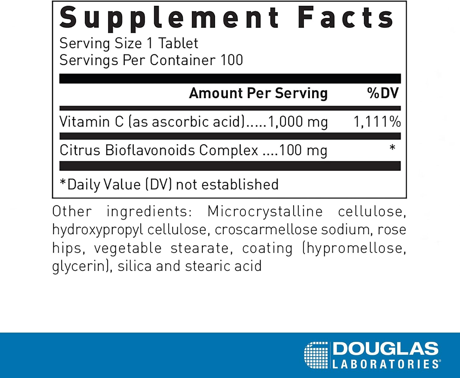 Douglas Laboratories Natural C 1000 mg | 100 Comprimidos