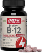 Jarrow Formulas Metilcobalamina B12 5000 mcg - 60 Comprimidos Masticables Sabor Fruta