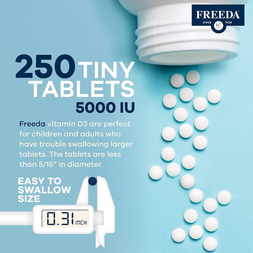 FREEDA Vitamina D3 5000 UI - 250 Comprimidos Kosher