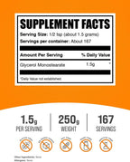 Glycerol Monostearate Powder - Suplemento de Glicerol, 250g