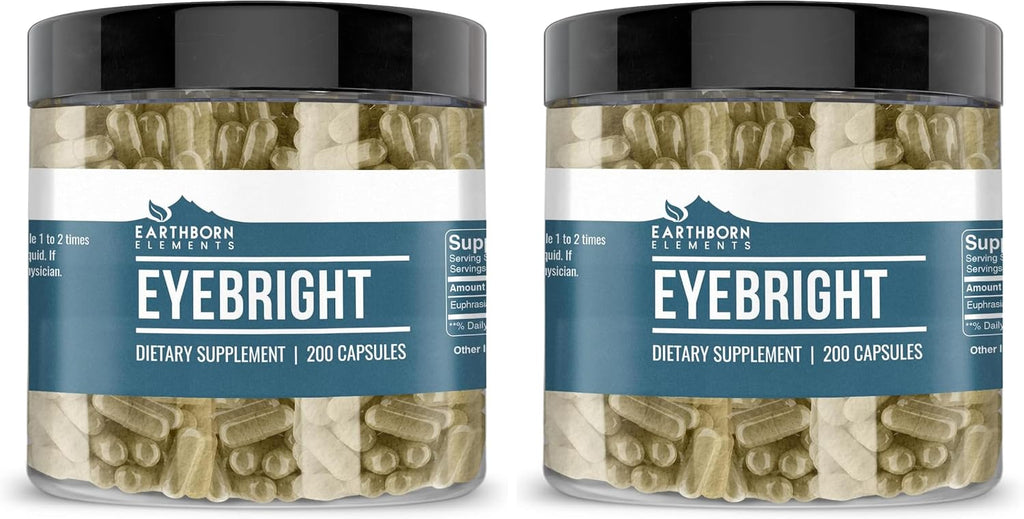 Earthborn Elements Eyebright 200 Cápsulas, Puro y Sin Diluir, Sin Aditivos