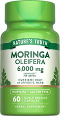 Nature's Truth Moringa Oleifera en Cápsulas | Extracto de Hoja | Sin Gluten y No GMO
