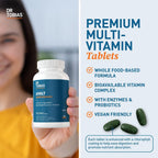 Dr. Tobias Multivitamínico Adulto - 180 Comprimidos Veganos con 42 Frutas y Verduras