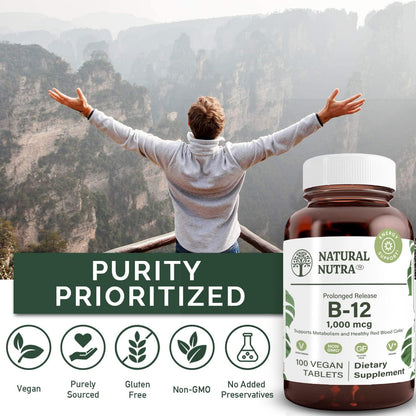 Natural Nutra Vitamina B12 1000 mcg – 100 – Sistema inmunitario: Contribuye al funcionamiento normal del sistema – Image 4
