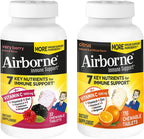 Airborne Vitamina C 1000 mg con Zinc - 116 Comprimidos Masticables Sabor Berry (Pack de 2)