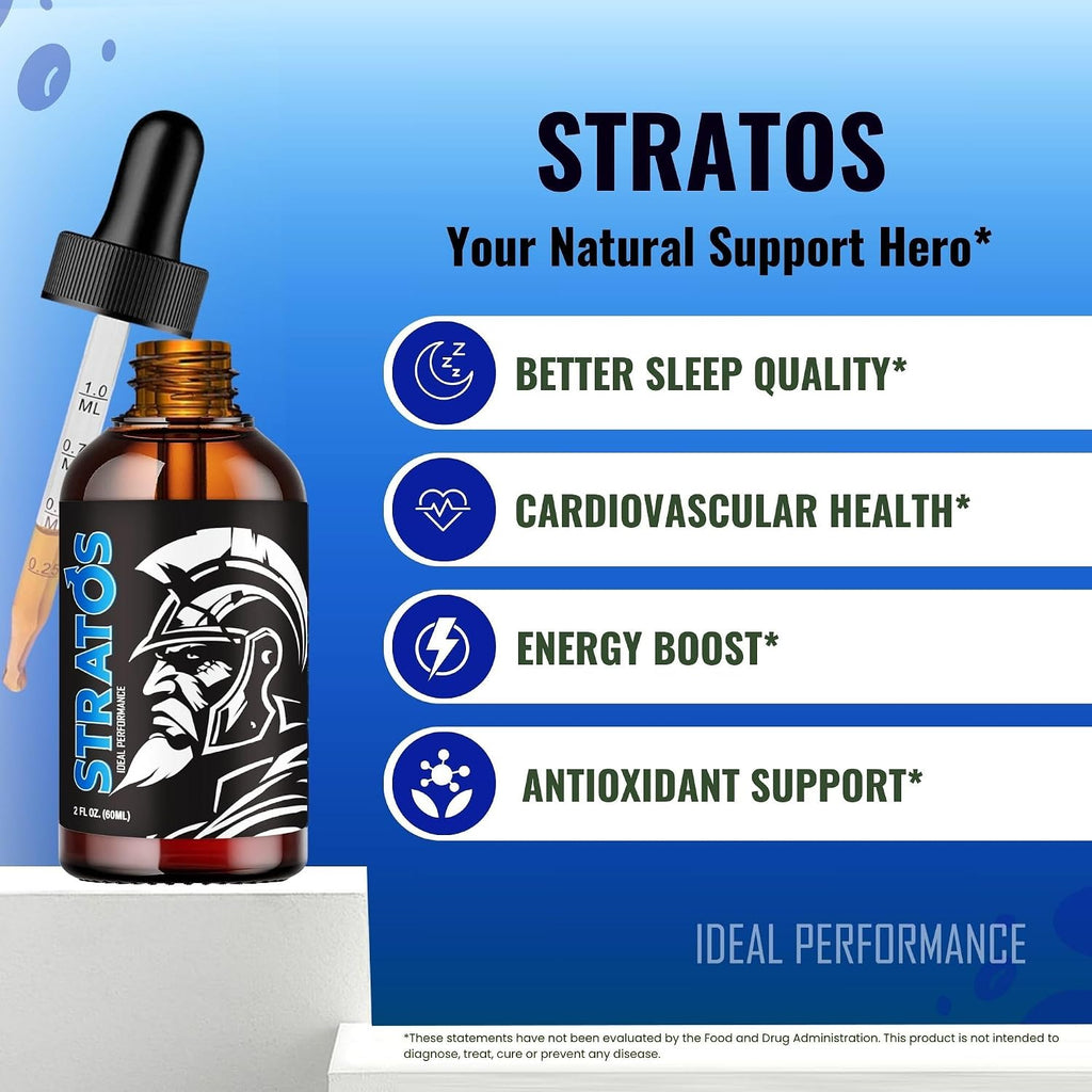 Stratos Drops, Gotas Líquidas Oficiales - Suplemento para Hombres de Máxima Potencia (Pack de 2)