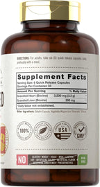 Carlyle Suplemento de Corazón de Res Grass Fed | 3200mg | 200 Cápsulas | Desecado de Animales Criados en Pasto | No OGM, Sin Gluten | por Herbage Farmstead