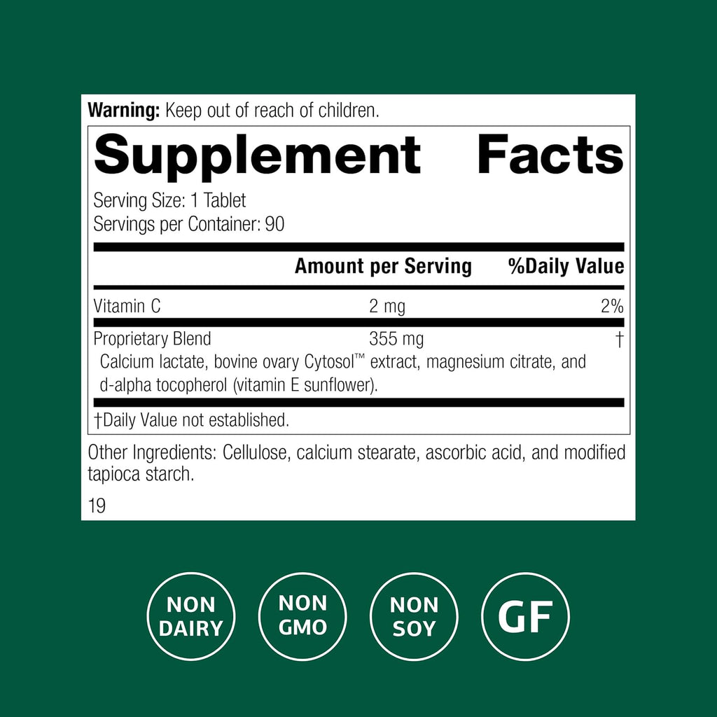 Standard Process Ovex - Suplemento Alimenticio Diario a Base de Alimentos Integrales - 90 Comprimidos (90 Dosis)