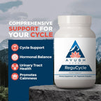 Ayush Herbs Regu-Cycle, Equilibrio Hormonal para Mujeres, 60 Porciones
