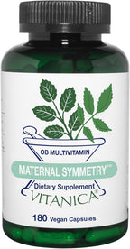 Vitanica Maternal Symmetry, Vitaminas Pre y Postnatales, Veganas, 180 Cápsulas