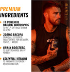 EC Sports NeuroSharp Powerful Nootropic Supplement for Focus, Faster Processing, Instant Positive Energy & Performance, Memory & Cognitive Support w/ 18 Nootropics - 90 Capsules